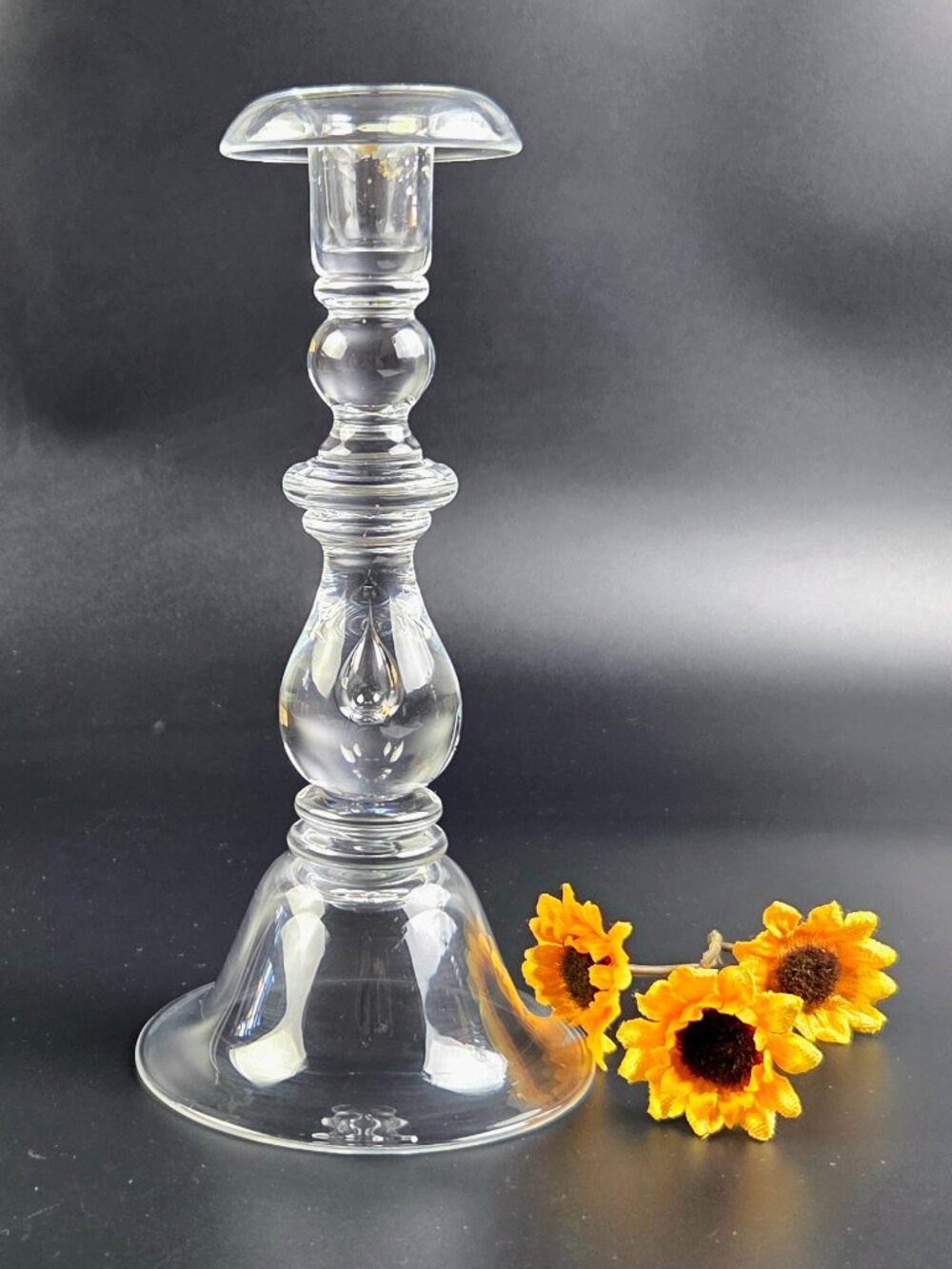 Vintage Steuben Teardrop - Single Light Candlestick - 9 1/4" - Discontinued - US